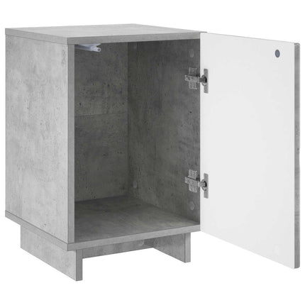 Nattduksbord 2 pcs Betonggrå 33,5 x 34,5 x 50 cm