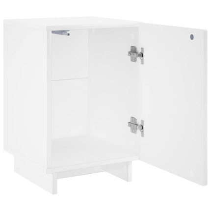 Nattduksbord 2 pcs Vit högglans 33,5 x 34,5 x 50 cm