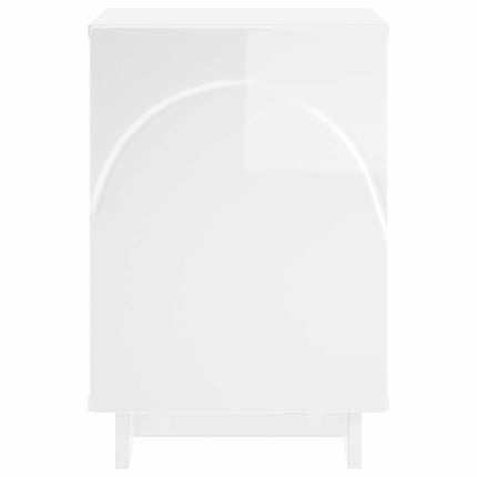 Nattduksbord 2 pcs Vit högglans 33,5 x 34,5 x 50 cm
