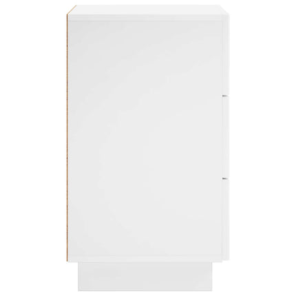 Nattduksbord 2 pcs Vit högglans 33,5 x 34,5 x 60 cm