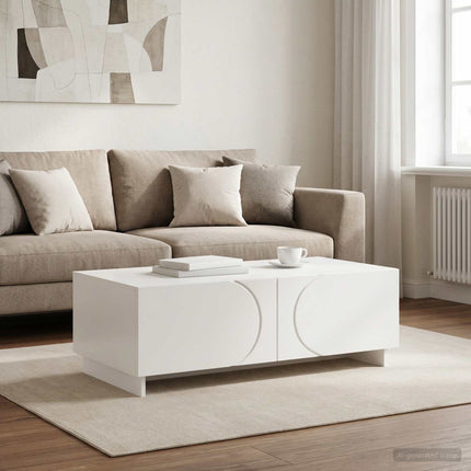 Kaffeebord Vit 102 x 50,5 x 35 cm Konstruerat trä