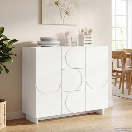 Sideboard Vit 85.5 x 31 x 75 cm Konstruerat trä