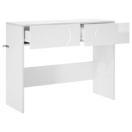 Konsolbord Vit högglans 96,5 x 38 x 75 cm Konstruerat trä
