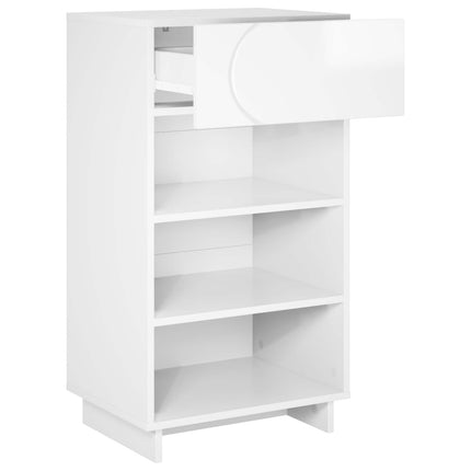 Skoskåp 48 x 38 x 87,5 cm Konstruerat trä Vit högglans
