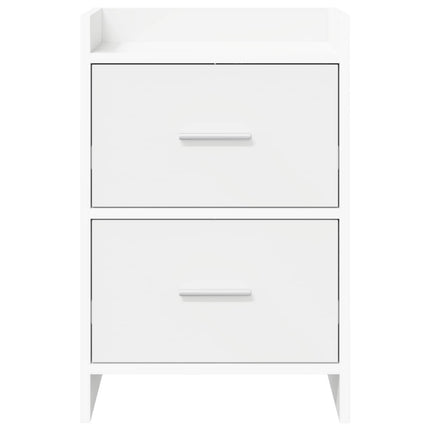 Sängbord 2 pcs Vit 40 x 30 x 60 cm Konstruerat trä
