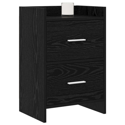 Sängbord Svart ek 40 x 30 x 60 cm Konstruerat trä