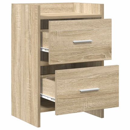 Sängbord 2 pcs Sonoma-ek 40 x 30 x 60 cm Konstruerat trä