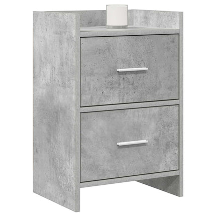 Sängbord Betonggrå 40 x 30 x 60 cm Konstruerat trä