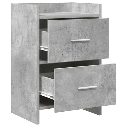 Sängbord 2 pcs Betonggrå 40 x 30 x 60 cm Konstruerat trä
