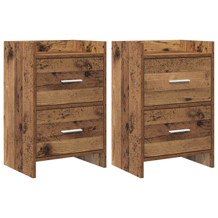 Sängbord 2 pcs Gammalt trä 40 x 30 x 60 cm Konstruerat trä