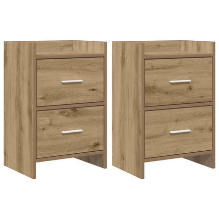 Sängbord 2 pcs Artisan-ek 40 x 30 x 60 cm Konstruerat trä