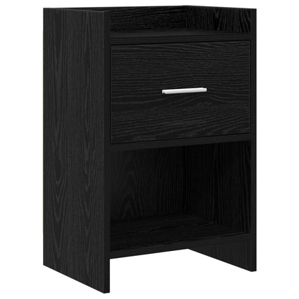 Sängbord Svart ek 40 x 30 x 60 cm Konstruerat trä