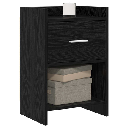 Sängbord Svart ek 40 x 30 x 60 cm Konstruerat trä
