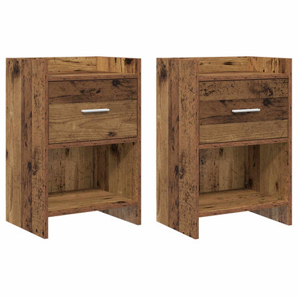 Sängbord 2 pcs Gammalt trä 40 x 30 x 60 cm Konstruerat trä