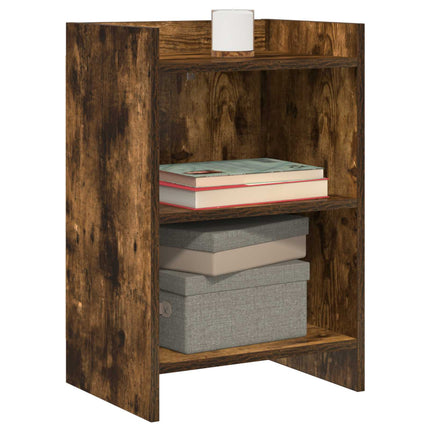 Sängbord 2 pcs Rökt ek 40 x 30 x 60 cm Konstruerat trä