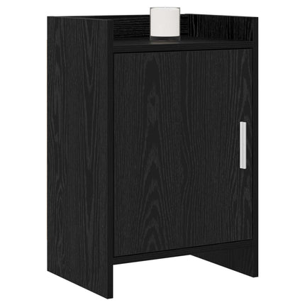 Sängbord 2 pcs Svart ek 40 x 30 x 60 cm Konstruerat trä