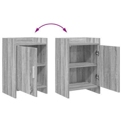 Sängbord 2 pcs Grå Sonoma 40 x 30 x 60 cm Konstruerat trä