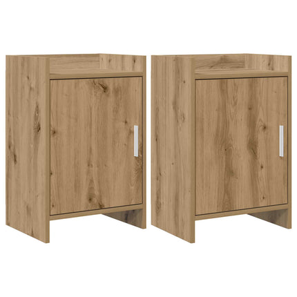 Sängbord 2 pcs Artisan-ek 40 x 30 x 60 cm Konstruerat trä