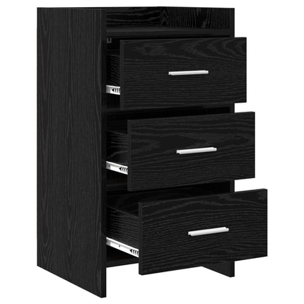 Sängbord Svart ek 40 x 36 x 70 cm Konstruerat trä