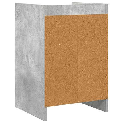 Sängbord Betonggrå 40 x 36 x 60 cm Konstruerat trä