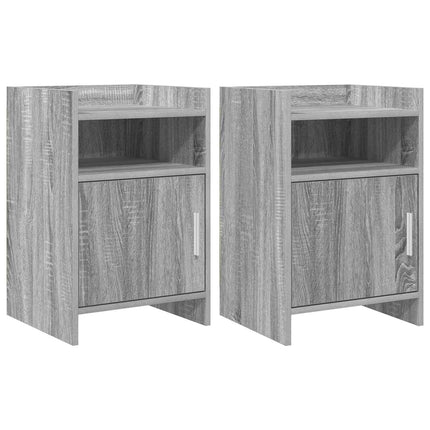 Sängbord 2 pcs Grå Sonoma 40 x 36 x 60 cm Konstruerat trä