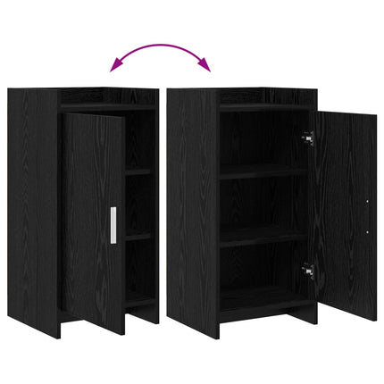 Sideboard Svart ek 40 x 36 x 80 cm Konstruerat trä