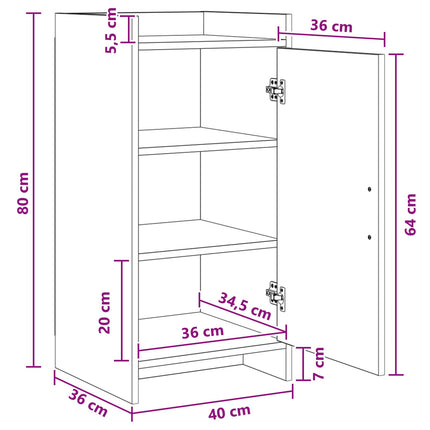 Sideboard Artisan-ek 40 x 36 x 80 cm Konstruerat trä