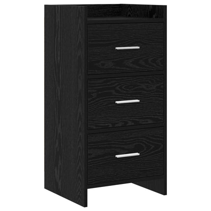 Sideboard Svart ek 40 x 36 x 80 cm Konstruerat trä