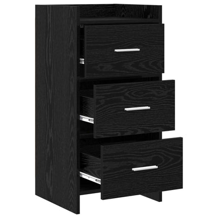 Sideboard Svart ek 40 x 36 x 80 cm Konstruerat trä