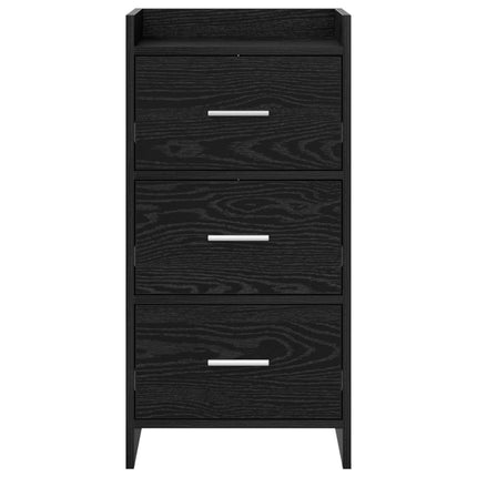 Sideboard Svart ek 40 x 36 x 80 cm Konstruerat trä