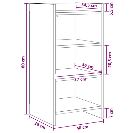 Sideboard Vit 40 x 36 x 80 cm Konstruerat trä