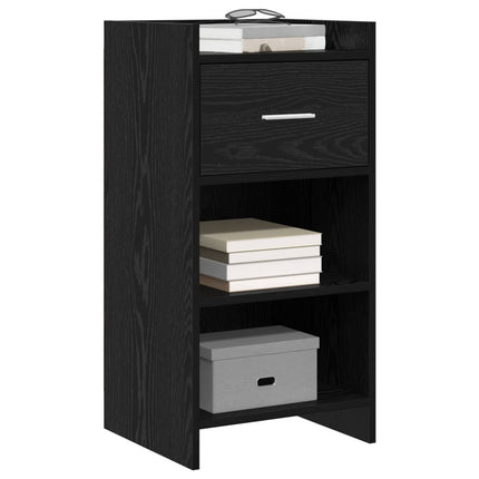 Sideboard Svart ek 40 x 36 x 80 cm Konstruerat trä