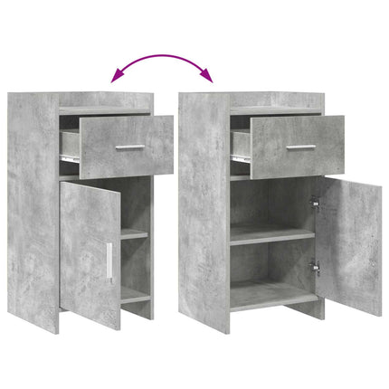 Sideboard Betonggrå 40 x 36 x 80 cm Konstruerat trä