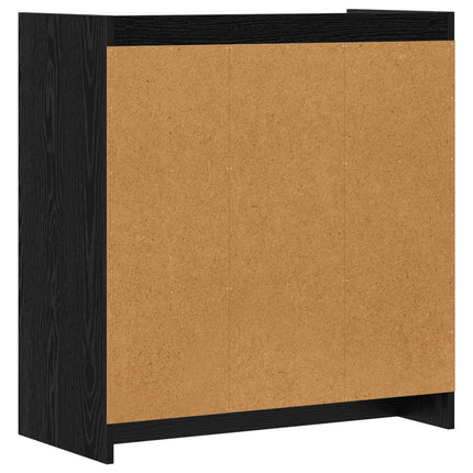 Sideboard Svart ek 72 x 36 x 80 cm Konstruerat trä