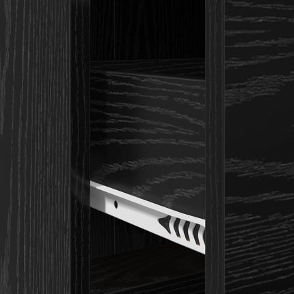 Sideboard Svart ek 75 x 33 x 80 cm Konstruerat trä