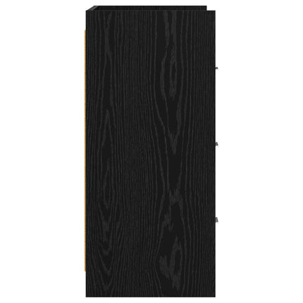 Sideboard Svart ek 75 x 33 x 80 cm Konstruerat trä