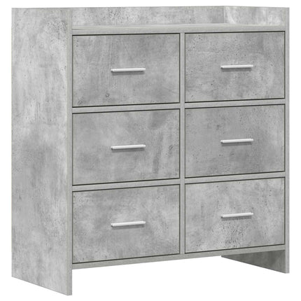 Sideboard Betonggrå 75 x 33 x 80 cm Konstruerat trä