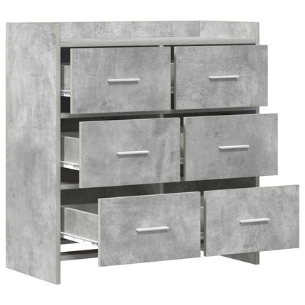 Sideboard Betonggrå 75 x 33 x 80 cm Konstruerat trä
