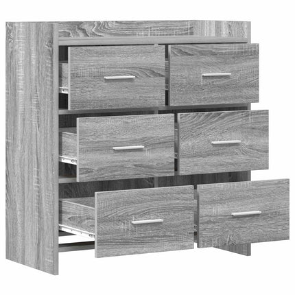 Sideboard Grå Sonoma 75 x 33 x 80 cm Konstruerat trä