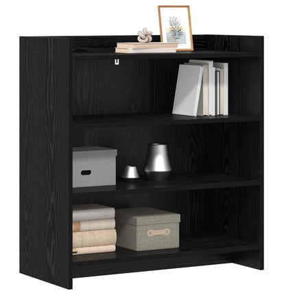 Sideboard Svart ek 75 x 36 x 80 cm Konstruerat trä