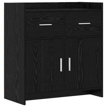 Sideboard Svart ek 75 x 36 x 80 cm Konstruerat trä