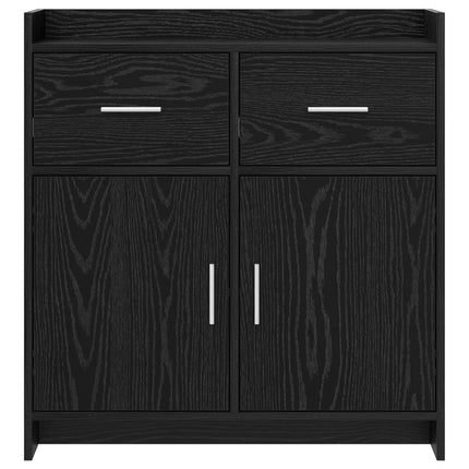 Sideboard Svart ek 75 x 36 x 80 cm Konstruerat trä