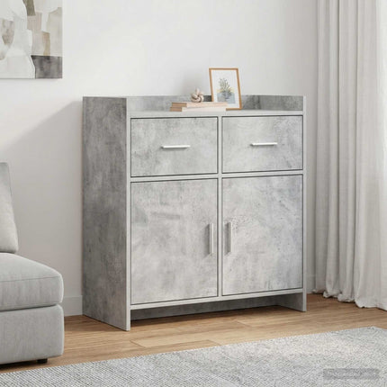 Sideboard Betonggrå 75 x 36 x 80 cm Konstruerat trä