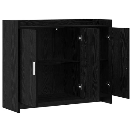 Sideboard Svart ek 98,5 x 33 x 80 cm Konstruerat trä