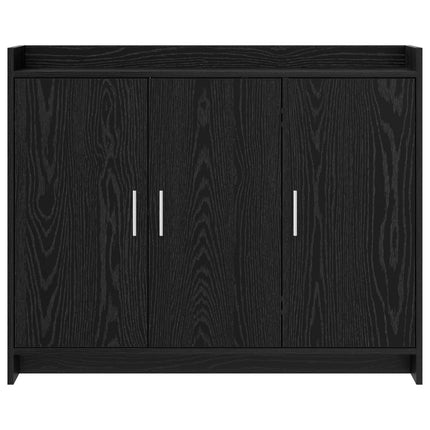 Sideboard Svart ek 98,5 x 33 x 80 cm Konstruerat trä