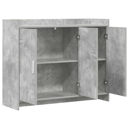Sideboard Betonggrå 98,5 x 33 x 80 cm Konstruerat trä