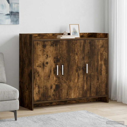 Sideboard Rökt ek 98,5 x 33 x 80 cm Konstruerat trä
