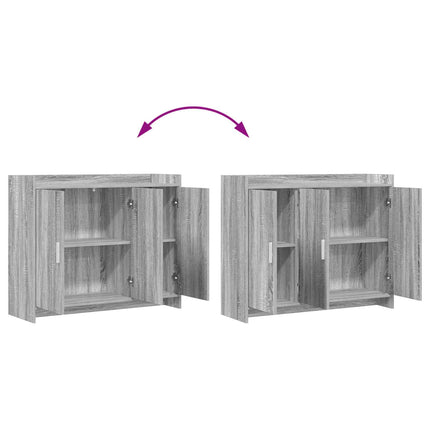 Sideboard Grå Sonoma 98,5 x 33 x 80 cm Konstruerat trä