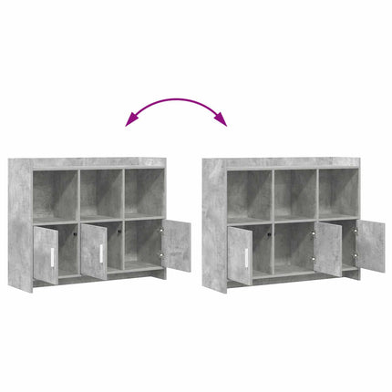Sideboard Betonggrå 98,5 x 33 x 80 cm Konstruerat trä