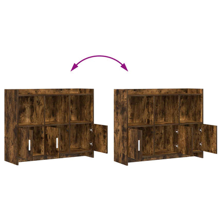 Sideboard Rökt ek 98,5 x 33 x 80 cm Konstruerat trä